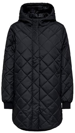 ONLY Onljuliet Quilted Hood Zip Coat Otw Noos Onljuliet Otw Noos - Cappotto trapuntato con cappuccio e cerniera Donna (Pacco da 1)