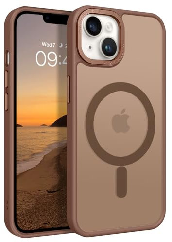 BENTOBEN Hülle für iPhone 13/iPhone 14, Handyhülle für iPhone 13 [Kompatibel mit Mag-Safe] Magnetisch Durchscheinende Matt Anti-Fingerabdruck Handyhülle für iPhone 13/14 6.1, Titan Wüstensand