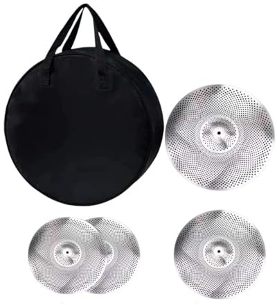 4x Low Volume Becken Pack 14 Zoll 16 Zoll 20 Zoll Schlagzeug Übungsset Ersatzteile für Anfänger Musikzimmer