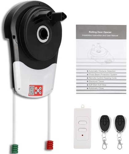 Automatic Roller Door Opener with 3 Remotes & Secure Encryption
