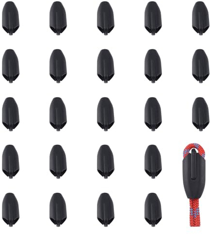 INCREWAY 50 morsetti riutilizzabili in plastica, adatti per corde in nylon o corde intrecciate (diametro foro 8 mm)