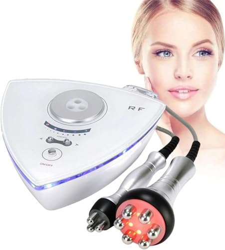 Radio frequency skin tightening device, anti-aging wrinkle removal machine, dual probes for face and body, facial lifting and tightening, adjustable temperature skin rejuvenation