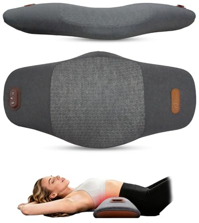 3 In 1 Rückenmassagegerät, Wärme & Vibrationsmassage | Massagekissen, Ergonomische Rückenstütze, Lendenwirbel-Massagegerät Mit Traction