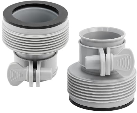 2 Stück Poolschlauch Adapter B für Intex 1,5 Zoll für 32 auf 38MM Schläuche Schlauchadapter Zubehör für Intex Filterpumpen und Salzwassersysteme inklusive Gummidichtung