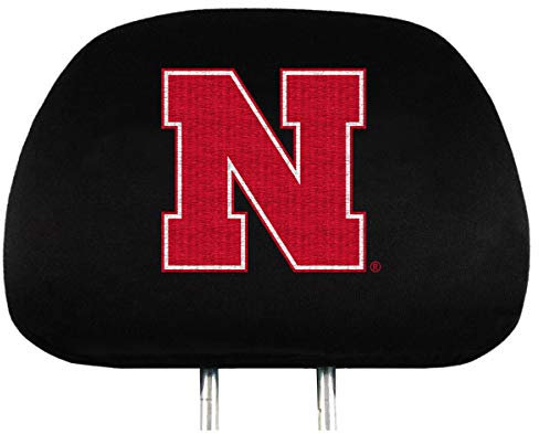 Team ProMark NCAA Nebraska Cornhuskers Head Rest Covers, 2-Pack