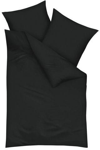 Kaeppel Mako-Satin-Bettwäsche unifarben, 2tlg. mit Reißverschluss weiß, 80X80/135X200 cm