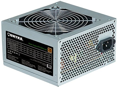 UNYKAch ATX 300 W 300 W ATX alluminio – Alimentatore di rete, 300 W, 230 V, 50 – 60 hz, 3 – 5, attivo, 12,4 W)