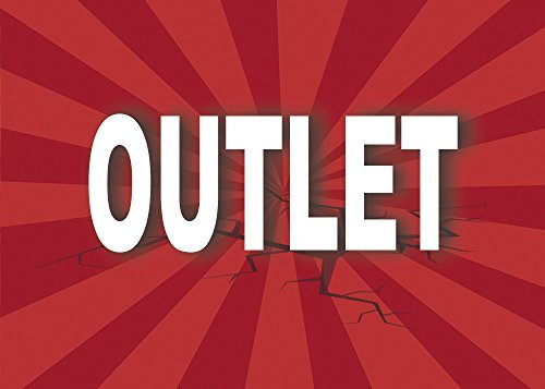 Cartel Outlet | Varias Medidas 70 cm x 50 cm | Cartel publicitario Outlet | Cartel Oferta Outlet | Cartel Oportunidad Outlet