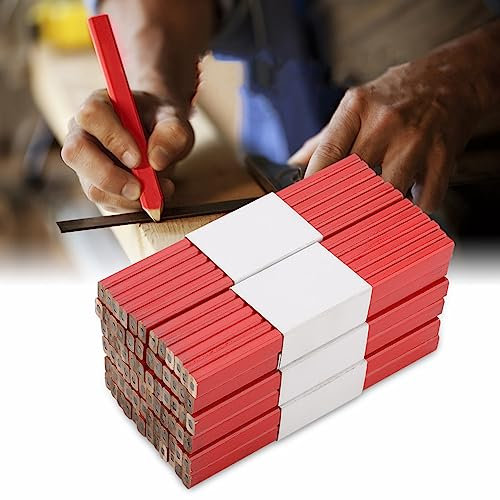 72Pcs Bau Bleistift - hart Tischler Holzbearbeitung Kennzeichnung Werkzeug, rot