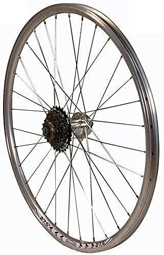 Redondo 27,5 Zoll Hinterrad Laufrad Felge QR Silber Disc + 6 Fach Kranz