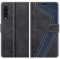 MOBESV Hülle für Samsung Galaxy A50 Handyhülle, Lederhülle mit Kartenfach, Klapphülle mit Ständer, Flip Case Handytasche Schutzhülle, Modisch Schwarz