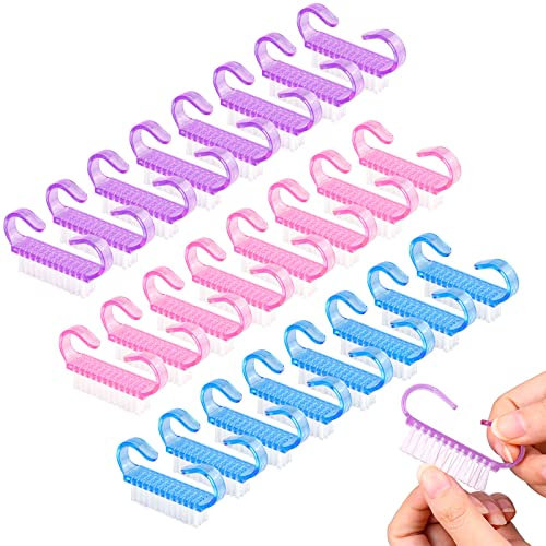 RETON Paquet de 24 Poignées, Brosse à Ongles, Brosse à Récurer les Ongles pour Nettoyer les Orteils et les Ongles, Brosses à Pédicure pour Hommes et Femmes