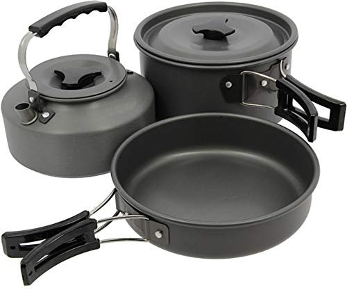 G8DS® Aluminium Koch Set 3 teilig Angeln Outdoor Camping Cooking Karpfen Food Kocher