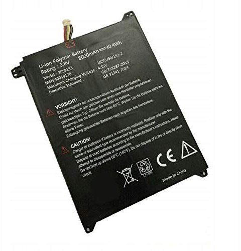 Backupower Ersatz Akku Kompatibel mit Lenovo Medion 3059153 40059178 1ICP3/60/153-2 Series Tablet 3.8V 8000mAh 30.4Wh