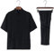 Tai Chi Uniforme Lin - Arts Martiaux Ensembles Chinois Traditionnel Hommes Femmes Vêtements Shaolin Kung Fu Wing Chun Taekwondo Coton Vêtements D'entraînement,Black-XXL