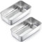 Homikit Loaf Tin Set of 2, Stainless Steel Cake Tins Bread Moulds for Baking, Rectangular Oven Baking Pan Bakeware Set - Meatloaf, Toast Bread, Pie, Lasagna, Healthy & Non-Toxic & Sturdy