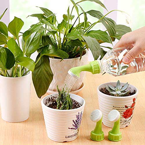 Hieefi Kleine Gießkanne, Pflanzen Bewässerung,Bewässerung PVC Kopf Pflanze Sprenkelanlage Anbauten für Kunststoff-Flaschen 2st