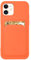 fonefunshop Silicone Card Holder Protection Case Compatible With iPhone 12 Pro Max in Orange