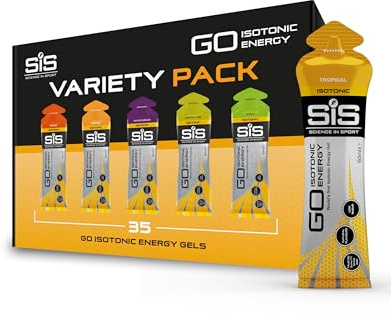 Science in Sport GO Isotonische Energy-Gels Mixed, 35 x 60ml | Isotonisches Kohlenhydrat-Gel, 22g Energie pro Beutel, Kein Wasser nötig, Verschiedene Geschmacksrichtungen