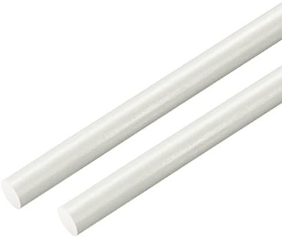 GOONSDS Tige en Fibre De Verre Blanche - pour La Fabrication De Modèles Architecturaux,15mmx500mmx2pcs