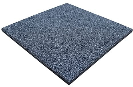 Gummimatten Schwarz 50x50x4cm Gummiplatten Fallschutzmatten Outdoor Indoor Fallschutzplatten (3 Platten 50x50x4cm)