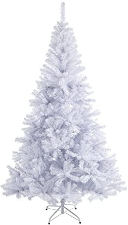 GREATOYAR Árbol de Navidad, Árbol de Navidad Artificial, Material PVC, Hogar Decoración para Navidad, con Soporte de Metálico, Fácil Montaje, Altura 150cm, Blanco