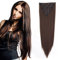 Cybelleza Clip in Extensions wie Echthaar Haarverlängerung Haarteil 8 Teile Set Glatt Lang Günstig Haarverdichtung Synthetische Haare für Frauen 60cm (Hellbraun)