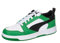PUMA Rebound V6 Lo Jr, Sneaker Unisex - Bambini e ragazzi, Puma White Puma Black Archive Green, 39 EU