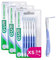 GUM BI-DIRECTION Zwei-Winkel-System Interdentalbürsten | 90 Grad Positionierung | Zahnreinigung und Plaque-Entfernung | 0.6mm, ISO 0 | Größe XS |​ 3x6 Packung
