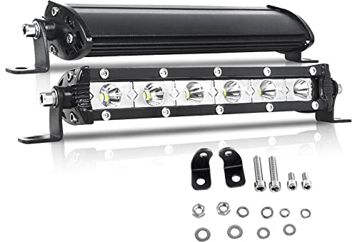 PICAA 2X 7 Zoll 22,5 cm 30W Slim Led Arbeitsscheinwerfer Lichtbalken Spot | Led Arbeitsscheinwerfer,Lichtleiste,Zusatzscheinwerfer Bar,Arbeit Licht Bar, für SUV Offroad ATV UTV Traktor 4x4 Auto,6000K