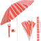 HOME KOKO LOOK Parasol Balcon Parasols de jardin exterieur Parasol Pliable Voyage Parasols de terrasse Piscine Parasol de plage Accessoires inclus 1 Pied d'ancrage + 1 crochet de parasol - 200 CM