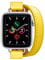 Hstrap for Apple Watch Band 38mm 40mm 41mm Double Tour Slim Genuine Leather Watch Bands Strap for iWatch Ultra2/Ultra SE Series 9 8 7 6 5 4 3 2 1 Yellow