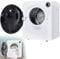 Qiang 830W Secadora De Acero Inoxidable,Maquina Secar Ropa Pequeña,45Cm De Profundidad,Blanco,Triple Filtro,5 Programas,Protección contra Sobrecalentamiento,Se Puede Montar En Pared