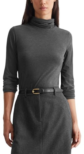 Marc O'Polo Damen Langarmshirt mit Rollkragen Unterziehshirt