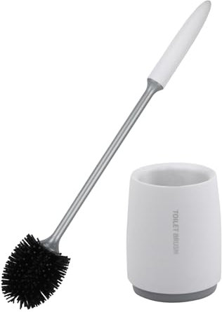 Brosse Toilettes Silicone Avec Support à Séchage Rapide - Balayette WC à Manche Long Pour Salle de Bain