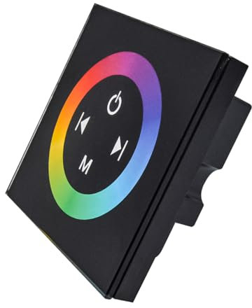 Tiardey Touch Panel a parete RGB Dimmer DC12-24V Controller a colori per illuminazione a strisce LED
