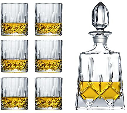 YOtat Verre À Whisky en Cristal pour Tasses À Vin, Lot de 2/4/6 Gobelets À Bourbon pour Scotch, Cocktail, Cognac, Whisky Irlandais, Verre De Dégustation De Vin Professionnel De Luxe (6 Tasses)
