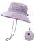 lifwimner Sonnenhut Damen Herren Fischerhut mit Kinnriemen Wasserdichter Eimer Damen Schnell Dry Packable Hut Sommer Outdoor Aktivitäten (Violett)