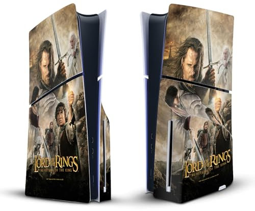 Head Case Designs Officially Licensed The Lord Of The Rings The Return Of The King Main Characters Posters Vinyl Gaming Skin Decal Compatible With Sony PlayStation 5 PS5 Slim Disc Edition Console