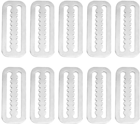 Ginobili 10 Stück 2-Tauchgurt-Gleitstopper-Gewichtshalteklammern mit Zähnen für Standardmäßige 2-Gurtbänder (5,1 cm), Einfache Installation