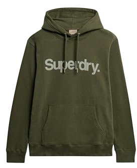 Superdry Herren Core Logo City Hoodie mit lockerer Passform Army Kaki S
