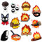 GTOTd Calcifer Fridge Magnet Kühlschrankmagnet (12 Stück) Geschenke Merch Dekoration Stoßstangen Aufkleber Kühlschrank Metallmagnet Flexibel Wiederverwendbar Magnetisches Vinyl