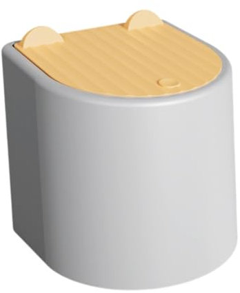 Gralara Papelera de Escritorio, Papelera para Gatos, Papelera de encimera, Papelera para tocador, Gris