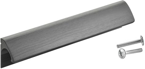 SOTECH Griffleiste Blackline ELEGANCE Alu BA 128 mm schwarz matt eloxiert | L: 148 mm Möbelgriff deckt alte Bohrlöcher ab