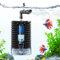 AQQA Filtro USB per acquario, 4 W, silenzioso, elettrico, con spugna filtrante, tripla filtrazione con bio-media e letto fluidificato, pompa interna regolabile sommergibile per acquario, fino a 250 l