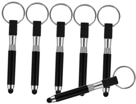 Mipcase 6stücke Kleiner Kapazitiver Eingabestift Schlüsselanhänger-Stylus Für Touchscreens Telefon-Stylus Stift Finger-Stylus Praktischer Schlüsselanhänger Touch-Pen Für Tablets Und Smartp