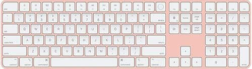 Teclado Apple Magic con Touch ID y Teclado numérico (QWERTY en Inglés) Rosa (Reacondicionado)