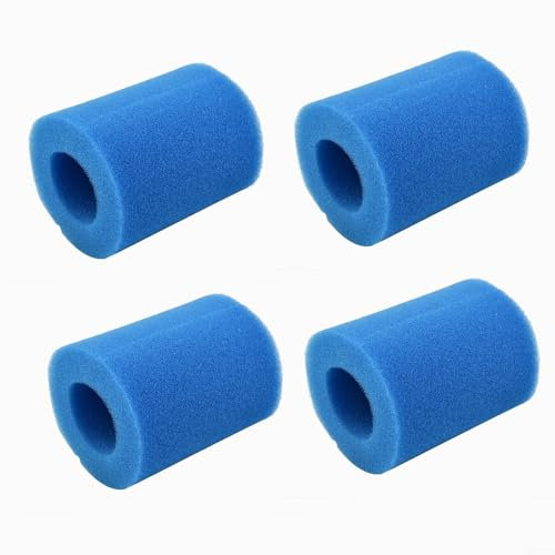 4 Stück Schaumstoff Poolfilter, Wiederverwendbare Schwimmbad Filter Schaum Schwamm für Type II,For 530-800 GPH, für 58094, Schaum Pool Filter für Pool, Aquarium, Spa