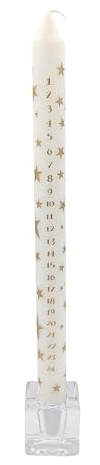 Alison Gardiner Star (Gold) Christmas Countdown Advent Dinner Wax Candle 10 Hour Burn Time
