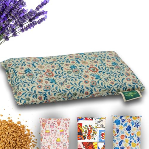 Saco Semillas Microondas - 28x15cm Semillas y Lavanda, 100% Algodón - Saco de Semillas para Microondas - Bolsa térmica Calor y Frío (Flores)